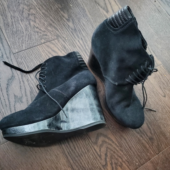 Diesel suede black boot wedges - Picture 8 of 8